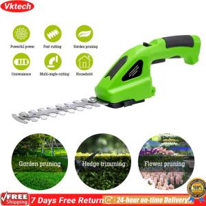 【Ready】【Vktech】เครื่องตัดแต่งพุ่มไม้ 2อิน1 เครื่องตัดแต่งกิ่งไม้ กรรไกรตัดหญ้าไร้สาย กรรไกรตัดแต่งกิ่งไม้ไร้สาย เครื่องตัดแต่งพุ่มไม้ไฟฟ้า Hedge Trimmer