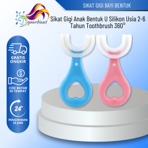 Sikat Gigi Anak Bentuk U Silikon Usia 2-6 Tahun Toothbrush 360°