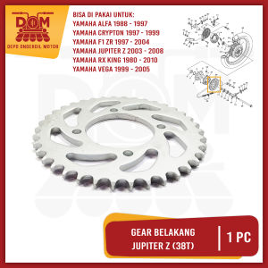 Gear Belakang JUPITER Z 38T (KIYOKO) Gigi Tarik Ger Gir Roda Belakang Rear Sprocket YAMAHA JUPITER