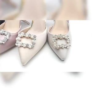 [Free Shipping] Shoe Flower detachable shoe buckle high heel accessory pearl shoe decoration front flower shoe decorative buckle
