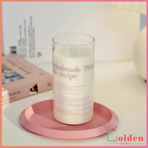 Golden แก้วกาแฟ ทนความร้อน แก้วใส่ นม น้ํา ขนาด 400ml มินิมอล หรือใช้ประกอบฉากถ่ายรูปสวยๆ Glass Cup