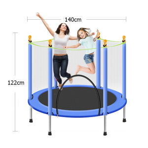 แทรมโพลีน4.5 ฟุต ของเล่นเด็ก แทมโพลีน นาด140*165ซม. เตียงกระโดดสำหรับเด็ก แทรมโพลีนเด็ก กระโดด แทรมโพลีนเด็ก