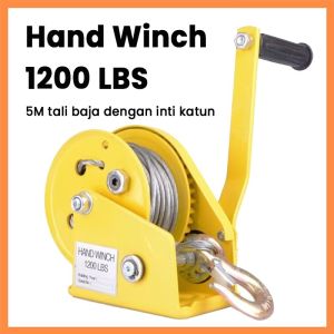 Hand Winch 1200 LBS/Winch manual/Perangkat pengangkat dan penarik kecil dengan mekanisme pengunci dua arah