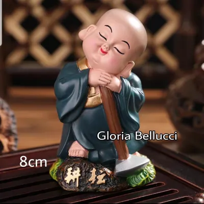 patung pajangan biksu kungfu miniatur shaolin car dashboard mobil interior dekorasi rumah