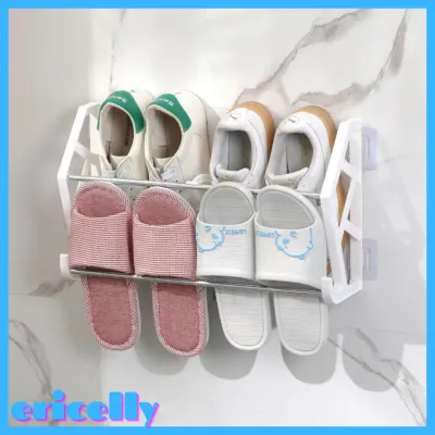 ERICELLY Wall Mounted Shoe Organizer Slippers Rack Kitchen Organizer Hanging Rack Slipper Organizer