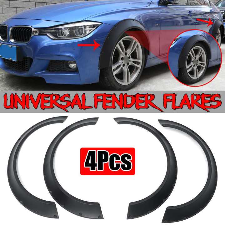 Universal 4x Car Wide Fender Flares Wheel Arches Mud Guards For ...