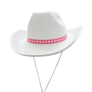 Western White Cowboy Hat Household Decorative Hat Ornament Crafts Accessory for Children Adults Costume Cosplay
