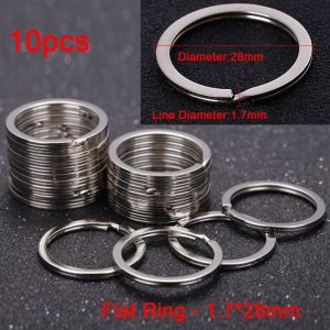 GUOGU 10Pcs/Pack Useful Connectors Pocket Keychain Split Key Ring Chain Loop Stainless Steel