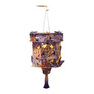 MINOA Lightweight Mid-Autumn Festival Lantern Glowing Paper Handheld Lantern Portable Removable Hanging LED Lantern Kids