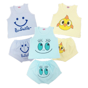 combo 3 bộ áo ba lỗ quần Chip susu cotton cho bé - cực thoáng mát cho bé