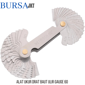 PENGUKUR BULIR BAUT Drat - Mal Ulir / Mal Drat / Thread Screw Pitch Gauge 60 DERAJAT