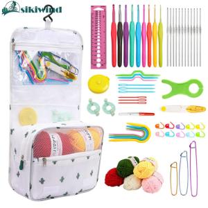 Crochet Hooks Kit with Case Beginner Crochet Kit Colorful Hand Knitting Art Tools Ergonomic Handle for Crochet Lovers