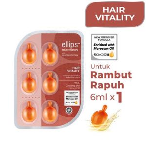 [1ML X 6 BUTIR | BPOM] ELLIPS Hair Vitamin Blister / Pro Keratin (isi 6 Butir) | Balinese Essential Oil Cerianti