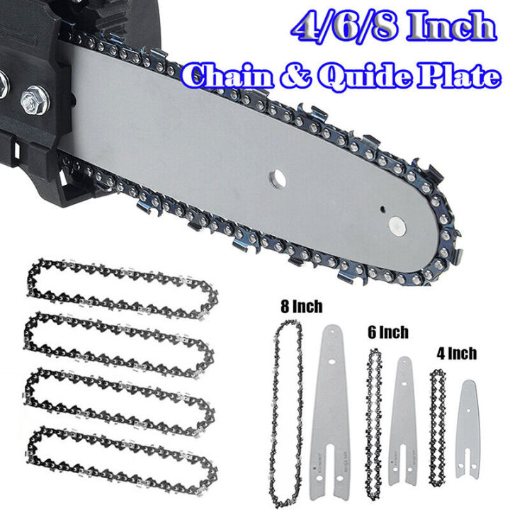 4/6/8 Inch Mini Electricsaw Chain and Guide Plate Set Chainsaw