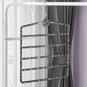 5 Layers Pants Rack Closet Space Saving Non-slip Pants Hanger Classification Pants Clip Organizer Space Saver Storage