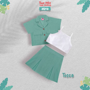 Setelan Rok Anak Perempuan Lucu - Allina Set Rompi Anak Cewek 1-6 Tahun 4370b
