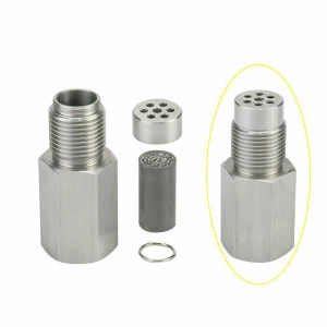 438178 ZXC M18x1.5 O2 Oxygen Sensor Spacer CEL Eliminator Check Engine Light Mini Catalyst Simulator 304 Stainless Steel Adapter
