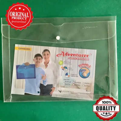 Expanding Plastic Envelop Adventurer Transparent E-411L Long