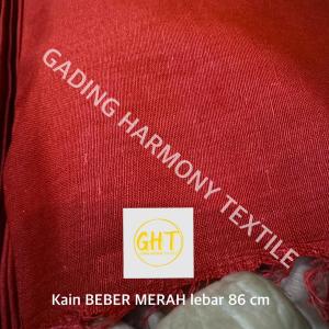 ( per setengah meter ) kain BEBER MERAH lebar 86 cm katun polyester bahan sabuk kemben bengkung korset corset penyangga perut ibu paska setelah melahirkan hamil stagen lilit sangjit sanjit dekor dekorasi kamar ruang ruangan kegiatan keagamaan upacara adat