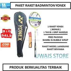 BEST SELLER  !! Raket Badminton Bulutangkis YONEX ORIGINAL- BONUS TAS Badminton & GRIP Handuk / Raket yonex / Raket Bulutangkis