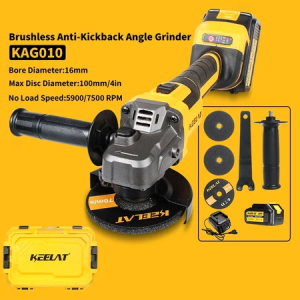 KEELAT KAG010 Smart Brushless Anti-Twist Cordless Angle Grinder Electric Cutting Lithium Battery