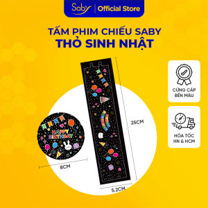 Tấm phim chiếu Saby hình Happy Birthday hình chiếu dành cho đèn chiếu sao Saby Dreamz và Saby Stories