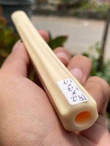 Pipa Blimbing Lengkung Merah Bening 15cm untuk Souvenir & Dekorasi