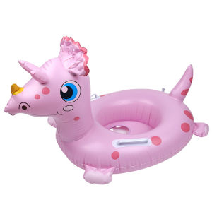 【New Arrival】 Inflatable Swimming Ring with Handle Swim Ring Pool Cute Dinosaur Swimming Circle for Summer Beach Pool Water Party