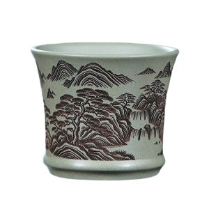 壶芝宴宜兴紫砂功夫茶具品茗杯青花主人杯单杯手绘品茗杯