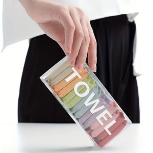 7/14pcs/set Compressed Disposable Washcloths Portable Travel Towel Thickened Face Cleansing Towel Individually Wrapped