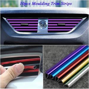 Universal Car Air Conditioner Outlet Decorative U Shape Moulding Trim Strips Decor