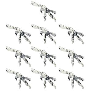 10PCS Elegant Charm Necklace Pendant Bird Claw Handmade Pendant for Making and Creative Crafting