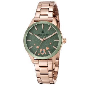 jam tangan wanita dewasa Jonas Jasmin jj 2273 l analog rantai dial love Jarum Kaca Stainless Watch