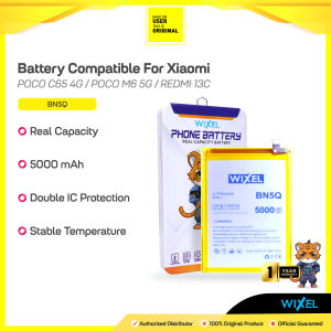 WIXEL Baterai BN5Q XiaoMi Redmi 13C / Poco C65 / Poco M6 5G Double Power Real Capacity Dual Batre Batrai Battery Original Ori Pocophone Phone Xiao Mi