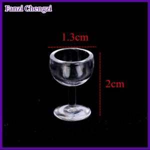 Fanzi แก้วไวน์1 12ของเล่นตกแต่งห้องครัวแก้วไวน์แดงขนาดเล็ก10ชิ้น
