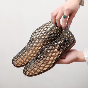 Free Shipping Flat Sandals For Women Hollow Breathable Clogs Summer Outdoor Closed-Toe Closed-Heel BirdS Nest Shoes Casual Versatile Jelly Shoes