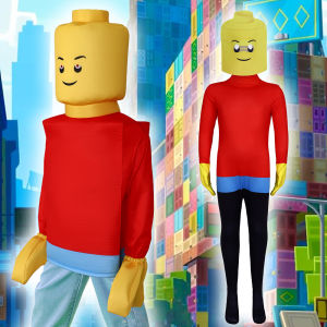 Cross-border lego building block villain cosplay costume children halloween funny party stage performance costume gifts