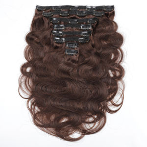 Clip In Hair Human Hair European and American Wig Clip Hair 8-Piece Set