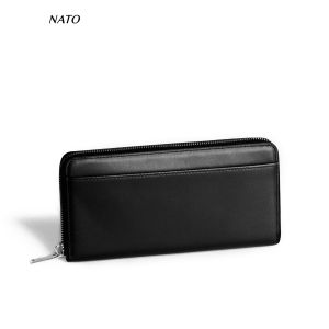 Ví Dài Nam Nữ Nato LEO Da Bò Thật Cao Cấp Khóa Kéo Đựng Điện Thoại Tiền Thẻ Sang Trọng Bền Đẹp Cầm Tay Đen Bóp Đầm