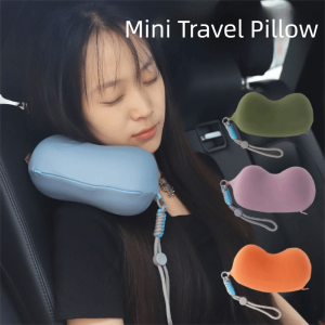 STMEN ความยืดหยุ่น หมอนรองคอสำหรับนอน แบบพกพา ขนาดเล็ก หมอนฟองน้ำฟื้นตัวช้า สีพื้น สะดวกสบาย หมอนรูปตัว U ใช้สำหรับนักเรียน / สำนักงาน