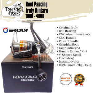Reel Pancing IROLY KINTARO 1000 - 4000 (Power Handle) CNC Spool Murah - Toms Fishing