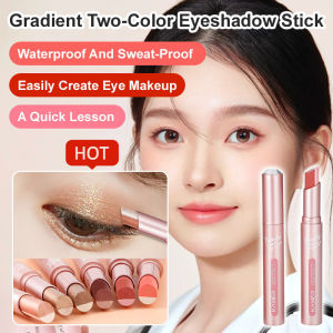[Easy Blend & Long-Lasting] Dual-Tone Gradient Eyeshadow Stick For Effortless Makeup Dual-Tone Eyeshadow Stick/Easy Blend Makeup/Long-Lasting Creamy Eyeshadow/Everyday Makeup Stick/Two-Tone Gradient Cosmetic