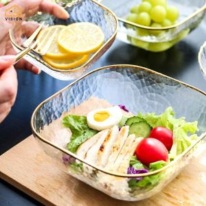 Vision Glass Bát Đựng Salad Hoa Quả Với Viền Vàng Trong Suốt Bát Trộn Bát Đựng Đồ Tráng Miệng Lưu Trữ Thực Phẩm Bộ Đồ Ăn Bát Đựng Trái Cây Thiết Kế Sang Trọng - Lazada