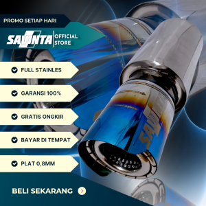 Savinta Knalpot Mobil GTSv5 Full Stainles 08mm Ngebas Adem Empuk