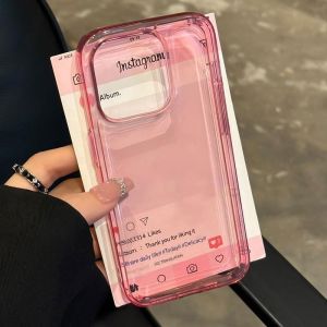 Fashion 2 IN 1 Jelly Candy Color Clear Phone Case For iPhone 16 15 14 13 12 11 Pro Max Plus Shockproof Bumper Hard Back Cover