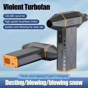 WENSH 130000 RPM Mini Turbo Violent Fan Brushless Motor High-speed Electric Air Blower Multifunctional Powerful Airflow Powerful Dust Blower Car