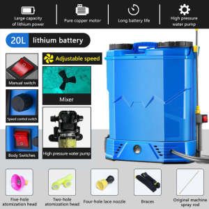 20L Knapsack Electric Sprayer Agriculture Rechargeable Sprayer Gardening Power