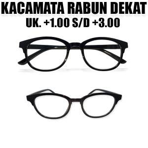 TERBARU!! Kacamata Plus Rabun dekat Tersedia Ukuran +1.00 sampai +3.00 Untuk Pria & Wanita Warna Frame Hitam Bentuk Oval