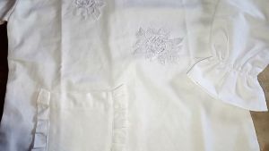 stelan baju putih polos anak perempuan usia 3 sampai 6tahun paud TK/set manasik haji bahan katun /baju Muslim anak perempuan cantik