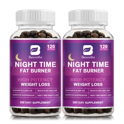 BEWORTHS Night Time Slimming Fat Burning Capsules Support Weight Loss Appetite Suppression Powerful Boost Metabolism for Men and Women